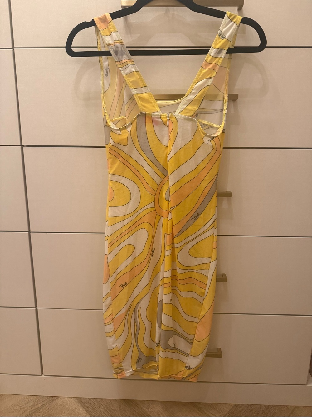 Emilio Pucci Yellow Orange Swirl Mini Dress - Picture 4 of 7